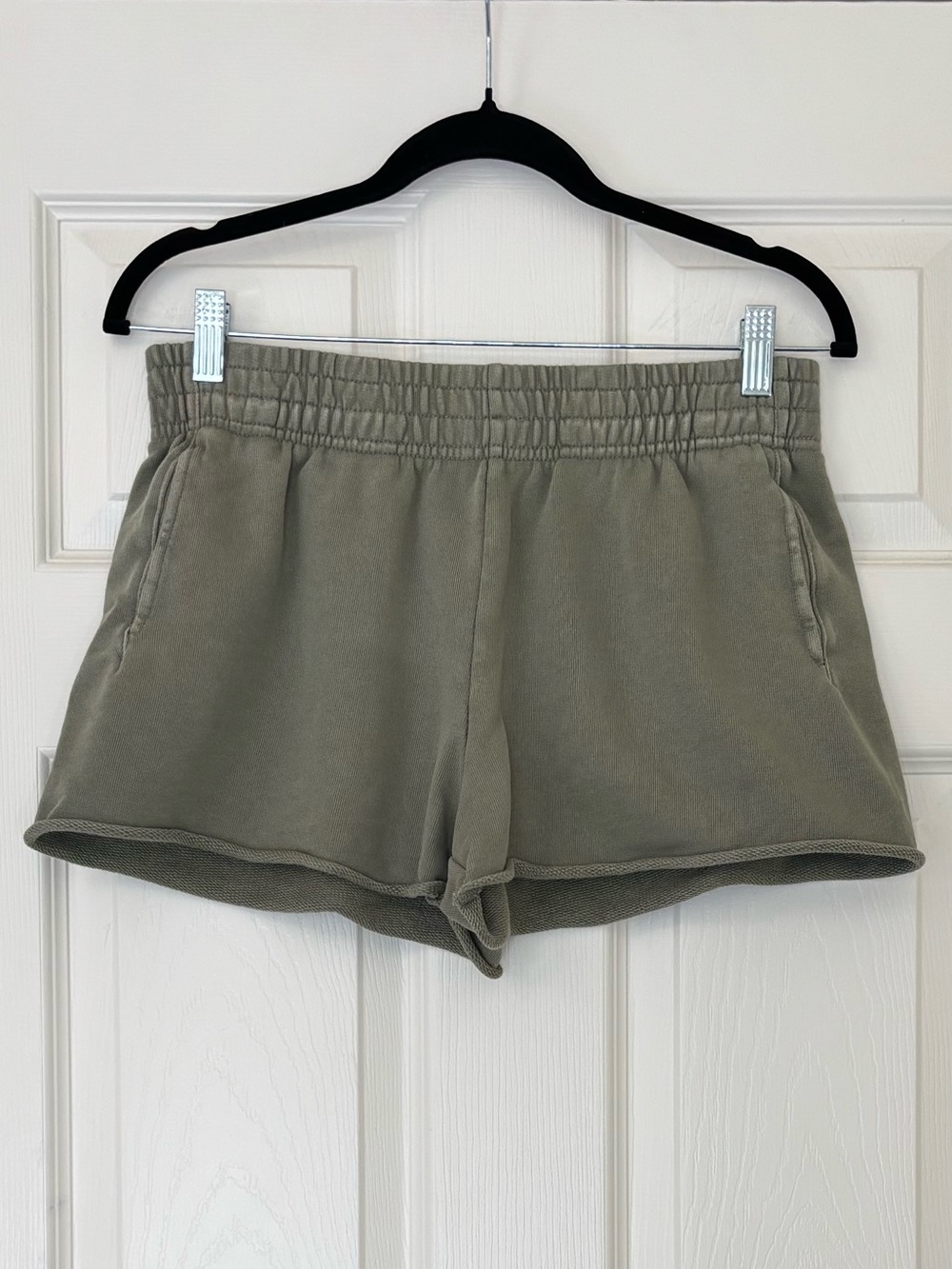 Offline by Aerie Cotton Blend Textured Lounge Shorts with Rolled Bottom